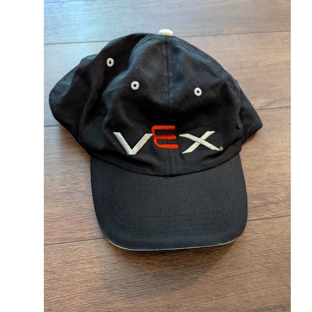 VEX Robotics Embroidered Baseball Cap Black Hit Wear Adjustable Hat STEM Tech